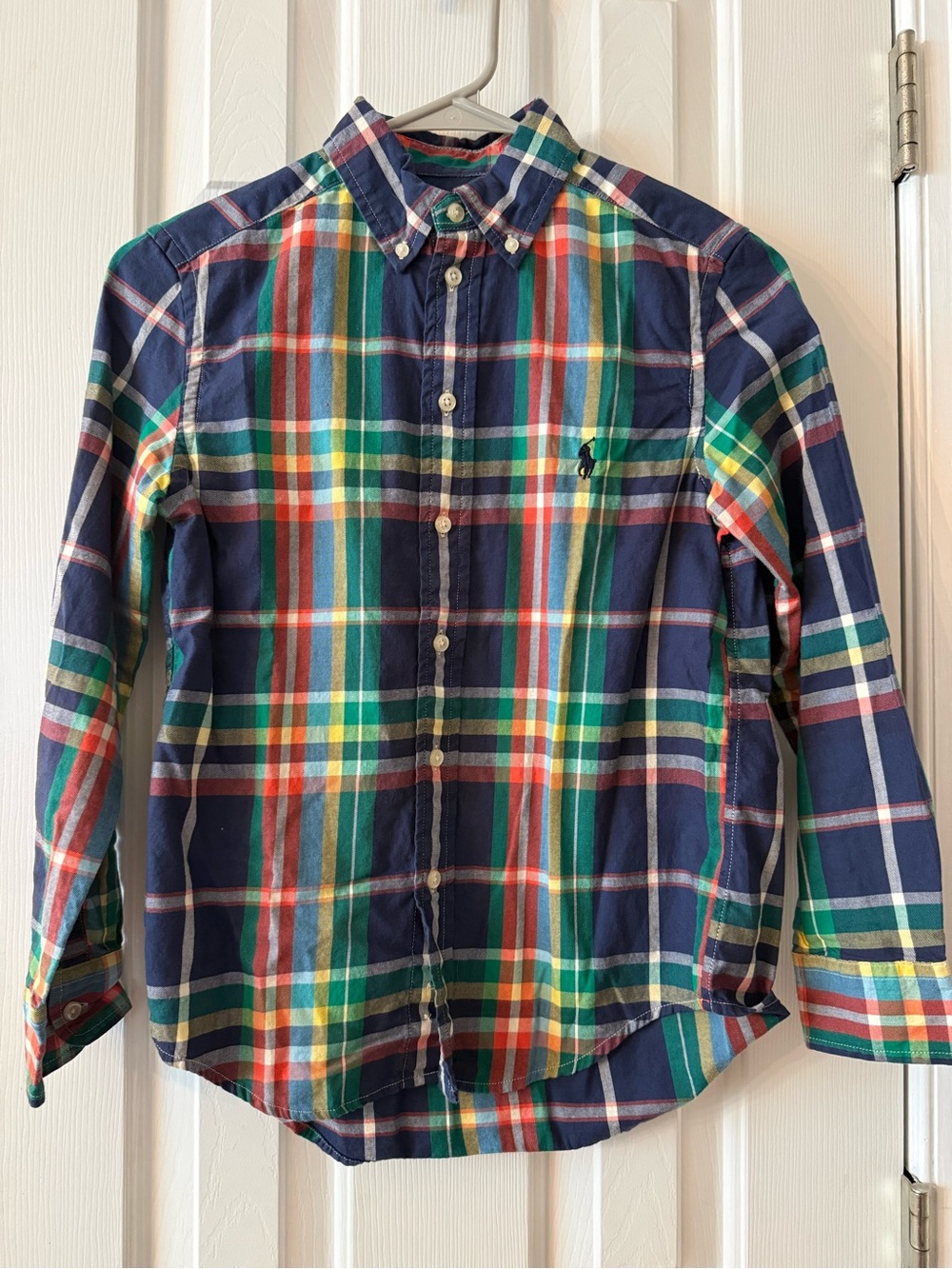 Polo by Ralph Lauren Navy Green Multi-Color Plaid Button-Down Shirt